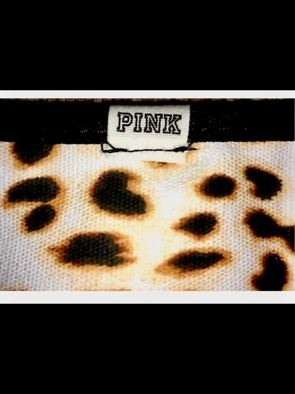 PINK Victoria's Secret Black Mesh Leopard Trim Organizer